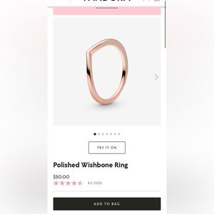 Pandora Wishbone ring